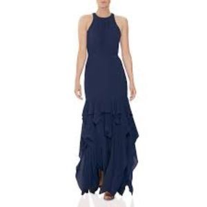 NWT Halston Ruffle Gown Size 10